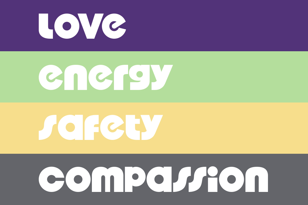 love, energy, safety, compassion