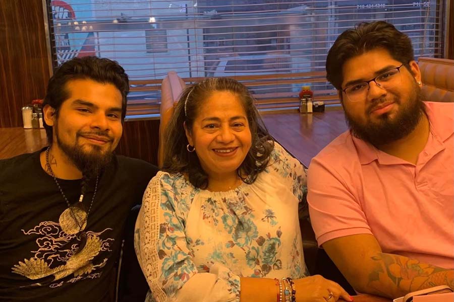 family members smiling